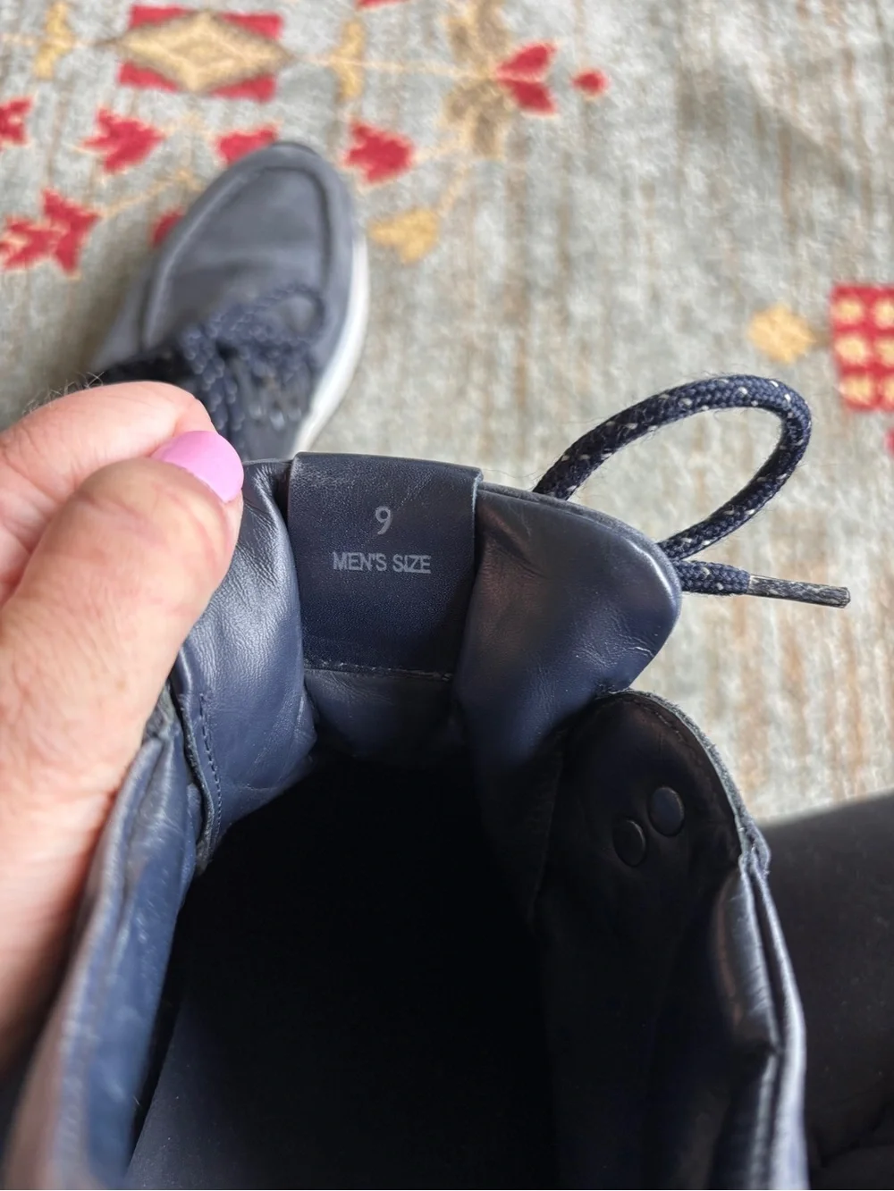 Tod’s leather sneaker boots mens 9 gray